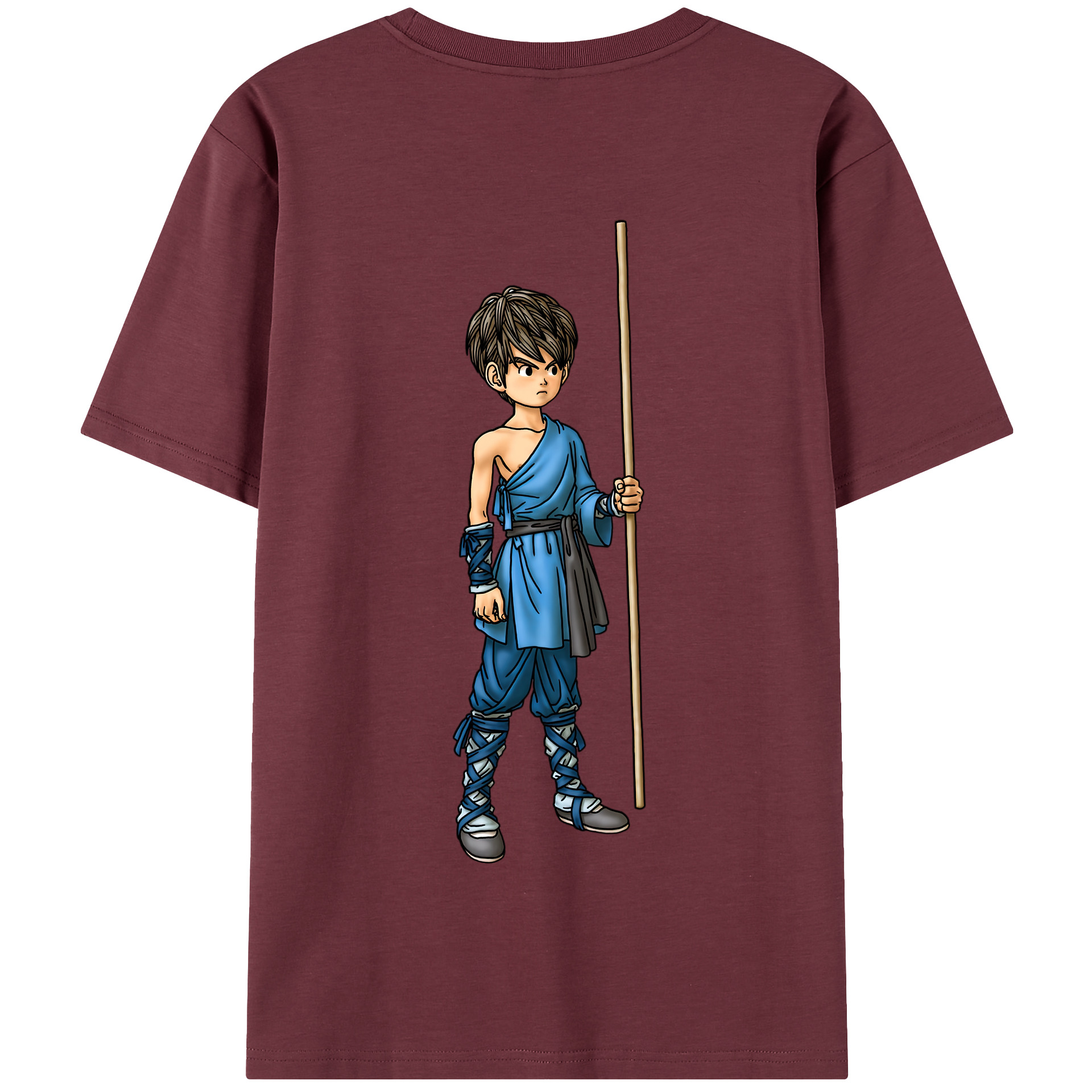 （画像用） ドラゴンクエスト Doragon Kuesuto Dragon Quest 綿100％半袖Tシャツ（背面プリント）